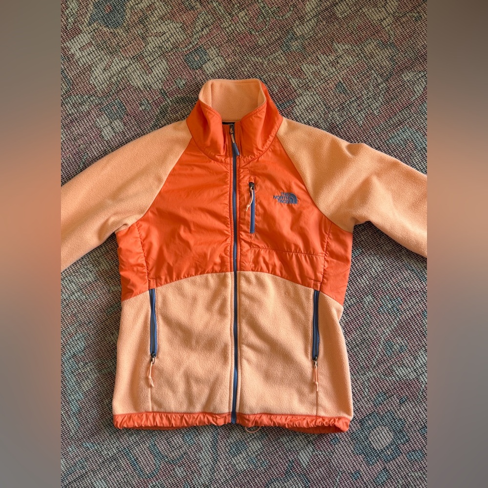 The north face zip fleece orange